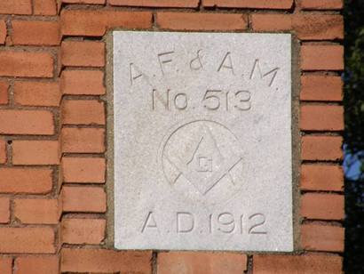 Forreston Tx - Masonic Building cornerstone