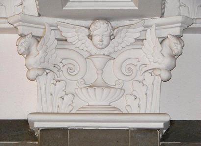 Limestone County courthouse decorative capital, Groesbeck Texas