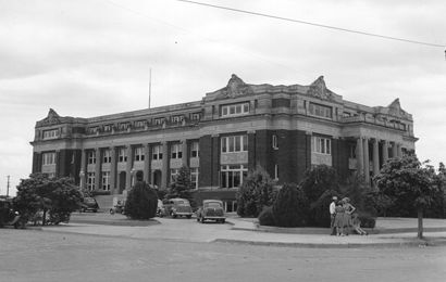 Limestone County courthouse, Groesbeck , Texas old photo