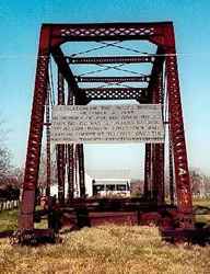 old bridge in Dime Box Tx