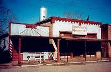 Main street cafe and barber shop