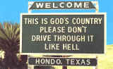 Hondo Texas welcome sign