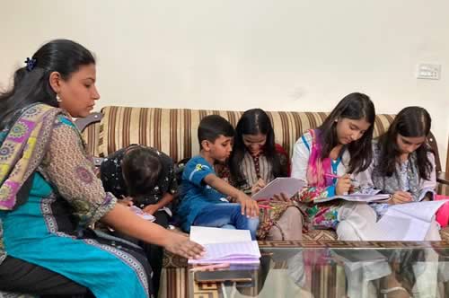 Instructor Wardah with Little lingusits of Lahore