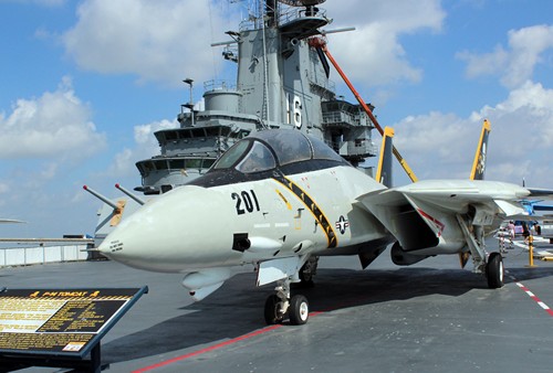  Corpus Christie TX - USS Lexington, F-14 Tomcat fighter plane