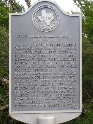 Felipe Valerio Store and Garage historical marker