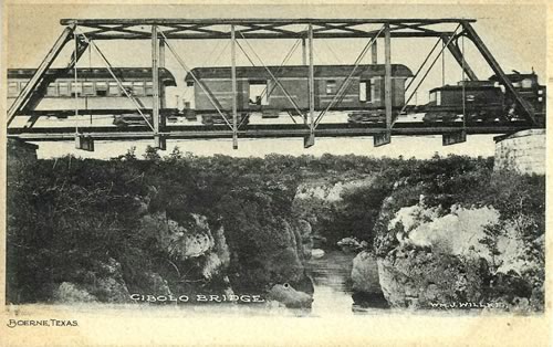 Boerne, TX Cibolo Canyon  and bridge old photo