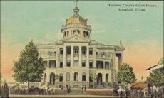 1900 Harrison County courthouse, Marshall , Texas old postcard