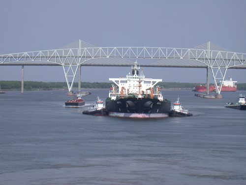 TX - Neches River Rainbow Bridge and Veteran's Memorial Bridge Veteran's Memorial Bridge