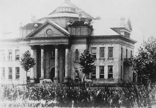 Third Orange County Courthouse, Texas old photo