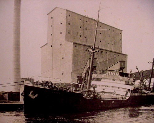  Port Arthur, Texas -Grain elevator and ship