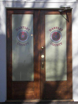 Channing TX -  Hartley County Courthouse front doors