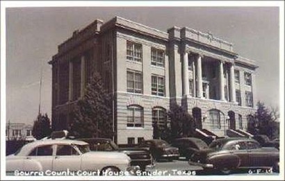 Scurry County Courthouse tower removed, Snyder Texas  1950s