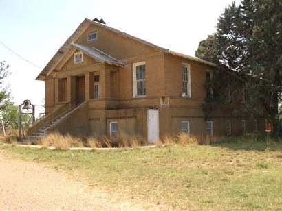 Closed church in Sylvester, Texas