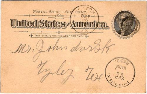 Latch TX Upshur County 1895 Postmark 