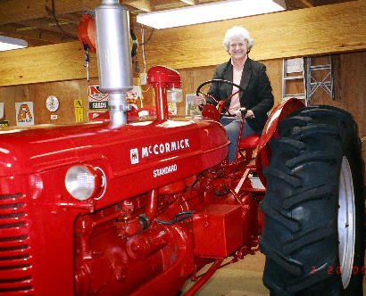 Beth Burnside on W-9 Tractor