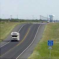 Midland watertower and road